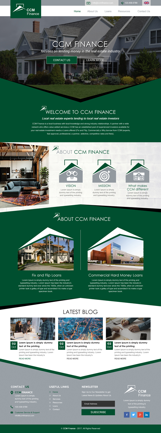 Web Design by rightway for Carpathian Capital Management, LLC | Design #16296263