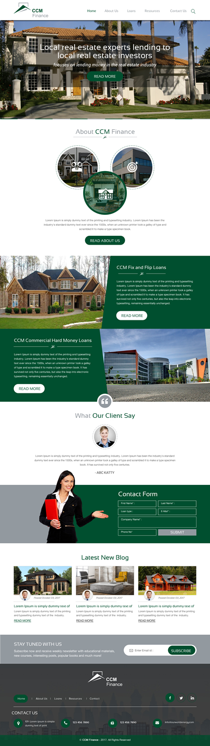 Web Design by rightway for Carpathian Capital Management, LLC | Design #16296273