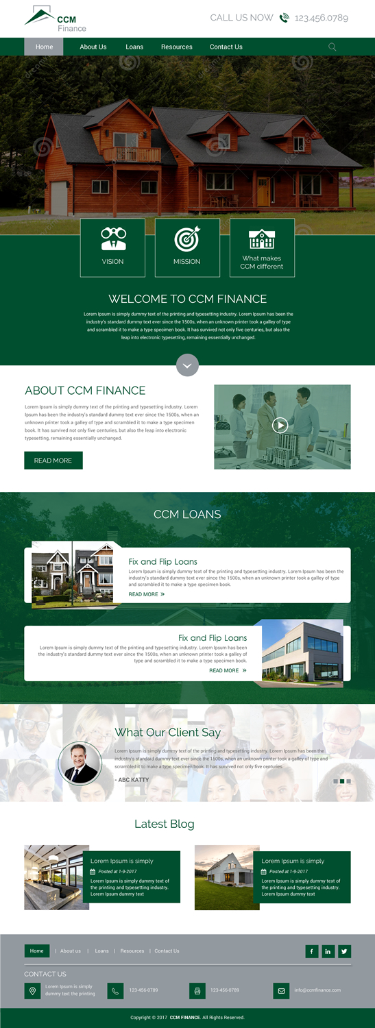 Web Design by rightway for Carpathian Capital Management, LLC | Design #16296274