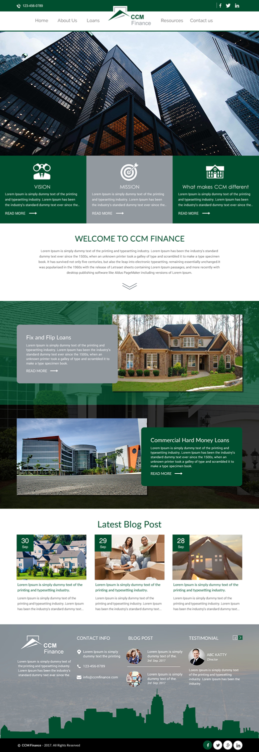Web Design by rightway for Carpathian Capital Management, LLC | Design #16296276