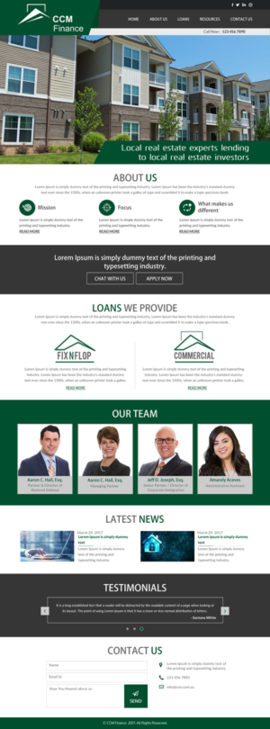 Web Design by rightway for Carpathian Capital Management, LLC | Design: #16296277