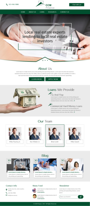 Web Design by rightway for Carpathian Capital Management, LLC | Design: #16296286