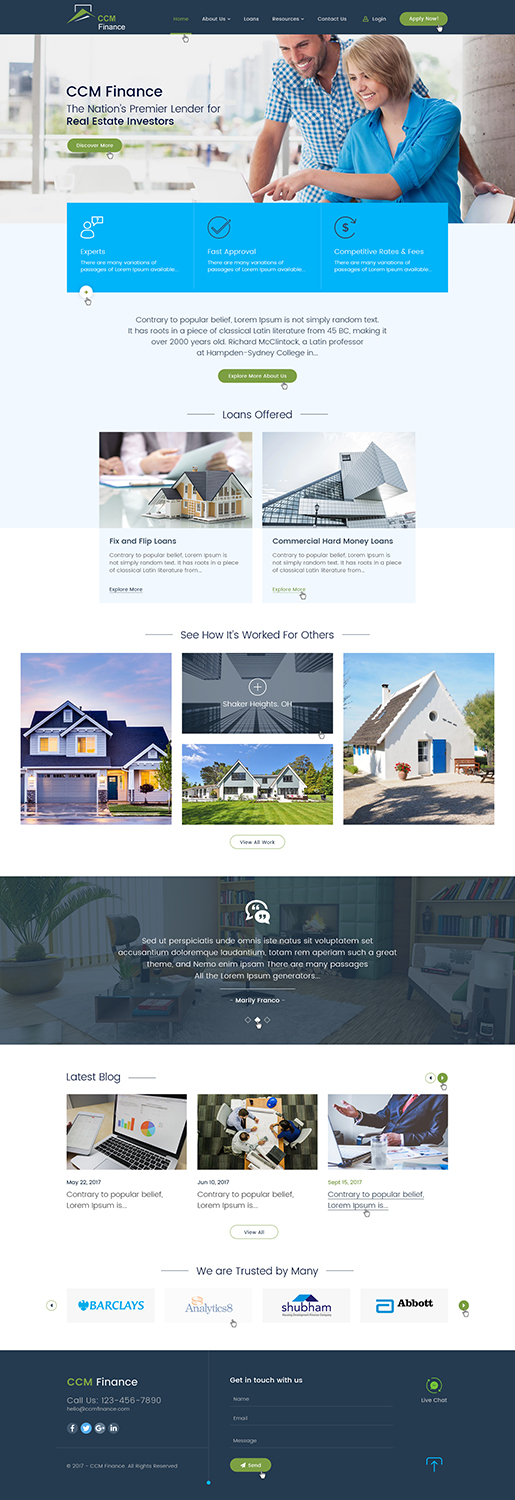 Web Design by Ved Web Services for Carpathian Capital Management, LLC | Design #16295072