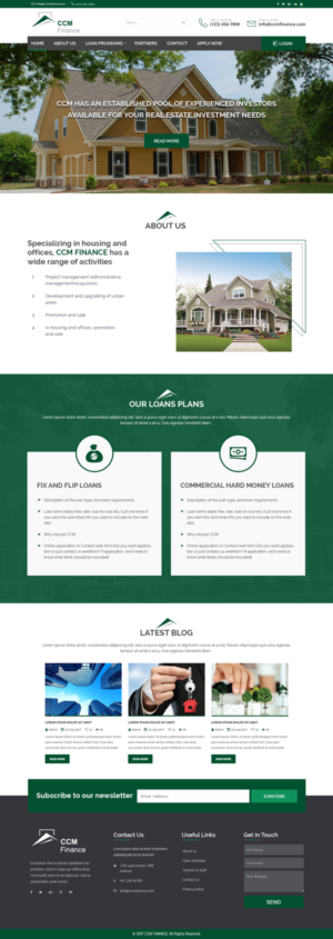 Web Design by Xclusive Designers for Carpathian Capital Management, LLC | Design #16374764