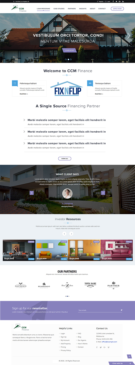 Web Design by Deepak Diwan for Carpathian Capital Management, LLC | Design #16291651
