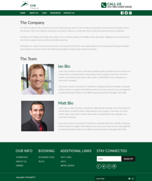 Web Design by Ayesha Khan for Carpathian Capital Management, LLC | Design #16296009