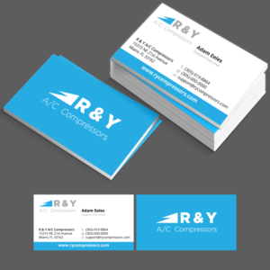 Business Card Design by adiazudin for R & Y A/C Compressors  | Design: #16284353