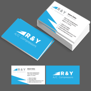 Business Card Design by adiazudin for R & Y A/C Compressors  | Design: #16284447