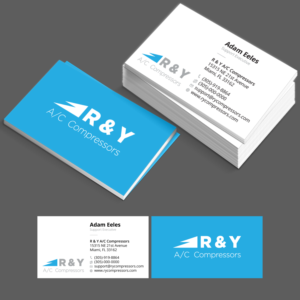 Business Card Design by adiazudin for R & Y A/C Compressors  | Design #16290949