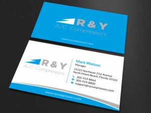 Business Card Design by SKYdesign for R & Y A/C Compressors  | Design: #16297070