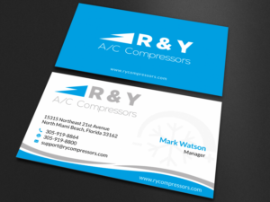 Business Card Design by SKYdesign for R & Y A/C Compressors  | Design: #16297071