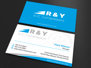 Business Card Design by SKYdesign for R & Y A/C Compressors  | Design: #16297072