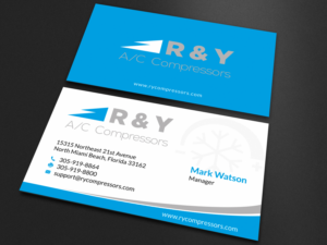 Business Card Design by SKYdesign for R & Y A/C Compressors  | Design: #16297073