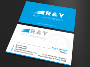 Business Card Design by SKYdesign for R & Y A/C Compressors  | Design: #16297075