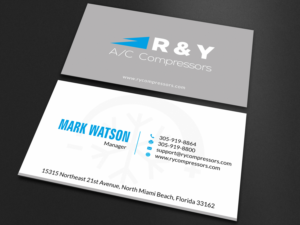 Business Card Design by SKYdesign for R & Y A/C Compressors  | Design: #16297076