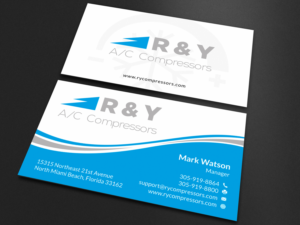 Business Card Design by SKYdesign for R & Y A/C Compressors  | Design: #16297079