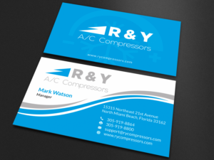 Business Card Design by SKYdesign for R & Y A/C Compressors  | Design: #16297080
