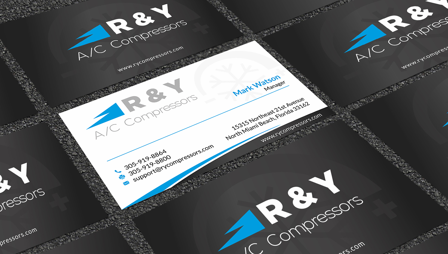 Business Card Design by SKYdesign for R & Y A/C Compressors  | Design #16302206