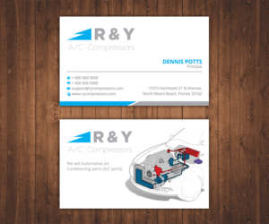Diseño de Tarjeta de Presentación por Stylez Designz para R & Y A/C Compressors  | Diseño: #16366574