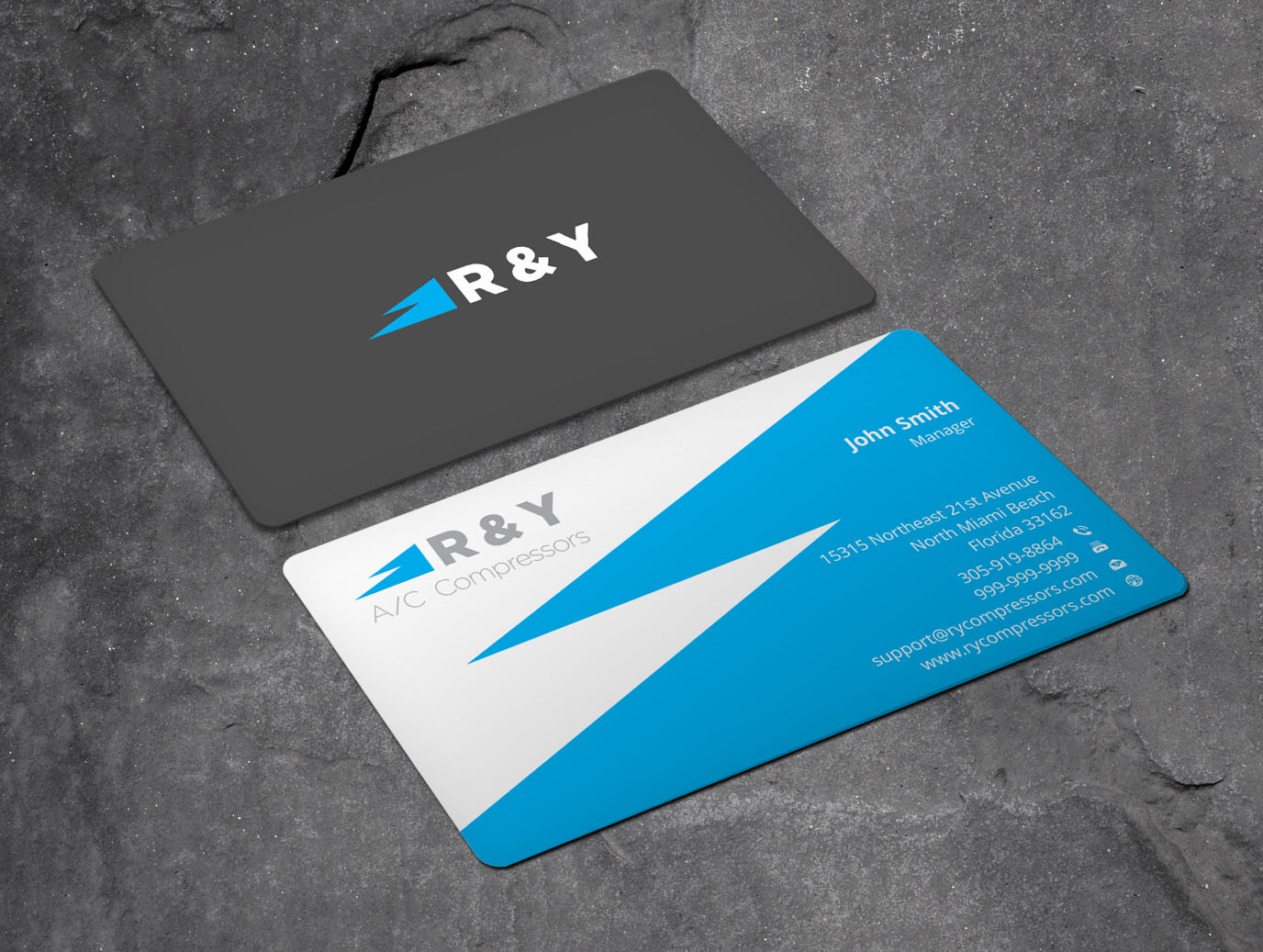 Business Card Design by Xpert for R & Y A/C Compressors  | Design #16284543