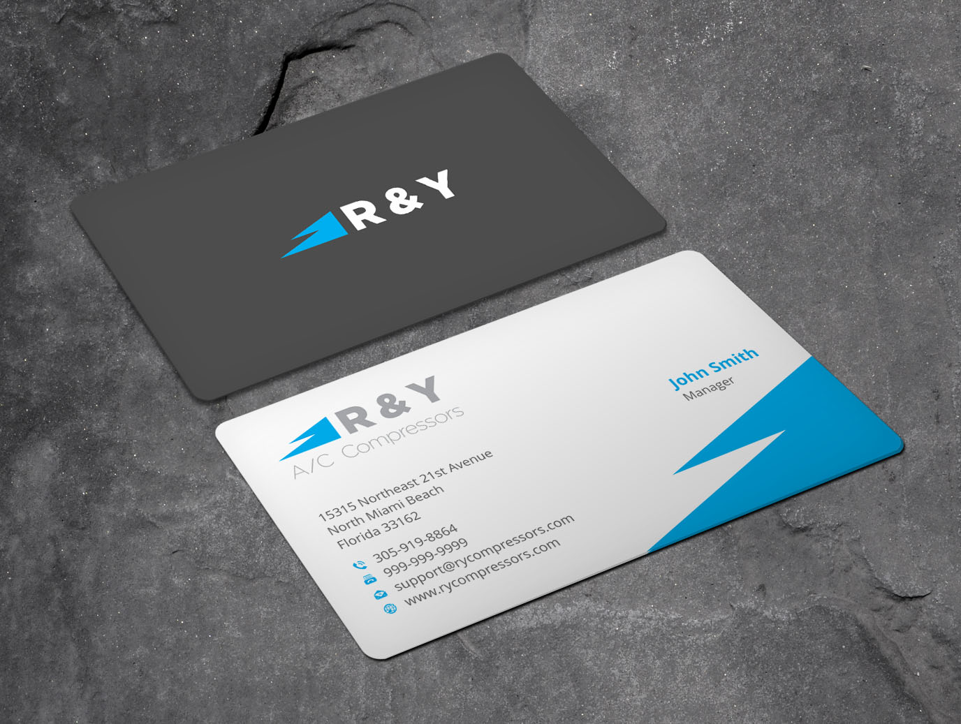 Business Card Design by Xpert for R & Y A/C Compressors  | Design #16284544
