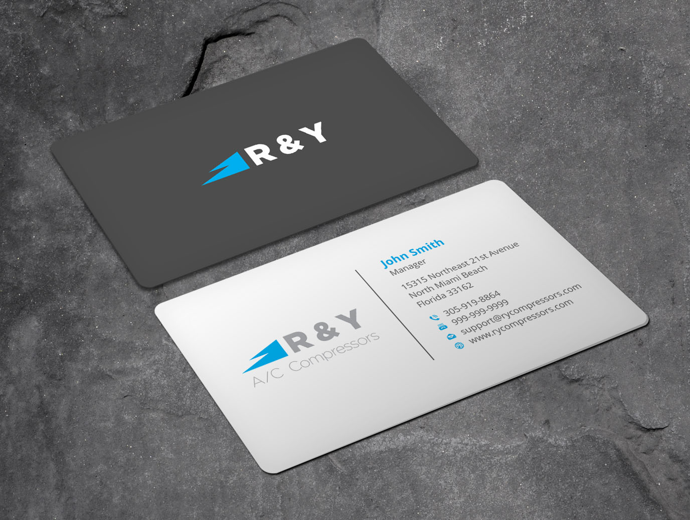 Business Card Design by Xpert for R & Y A/C Compressors  | Design #16284545