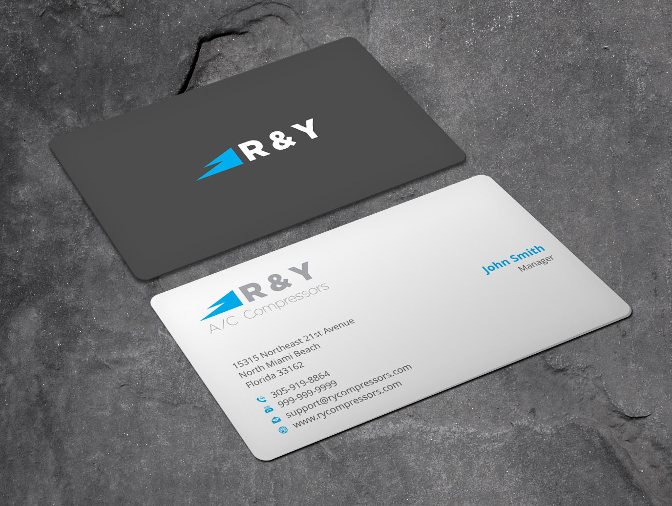 Business Card Design by Xpert for R & Y A/C Compressors  | Design #16284546