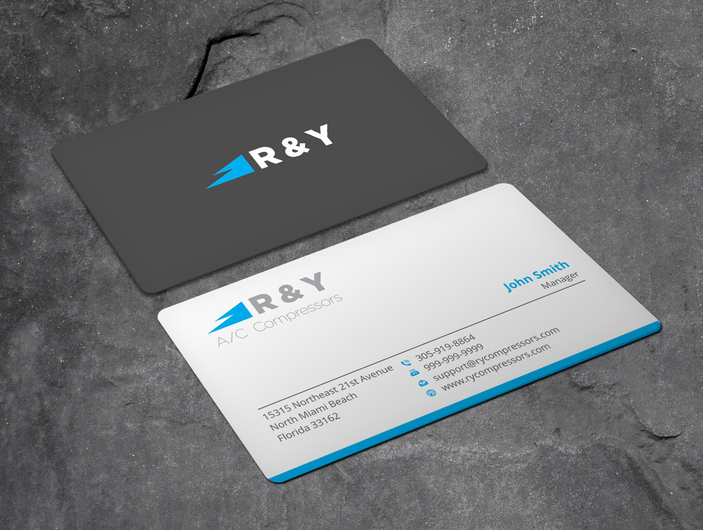 Business Card Design by Xpert for R & Y A/C Compressors  | Design #16284547