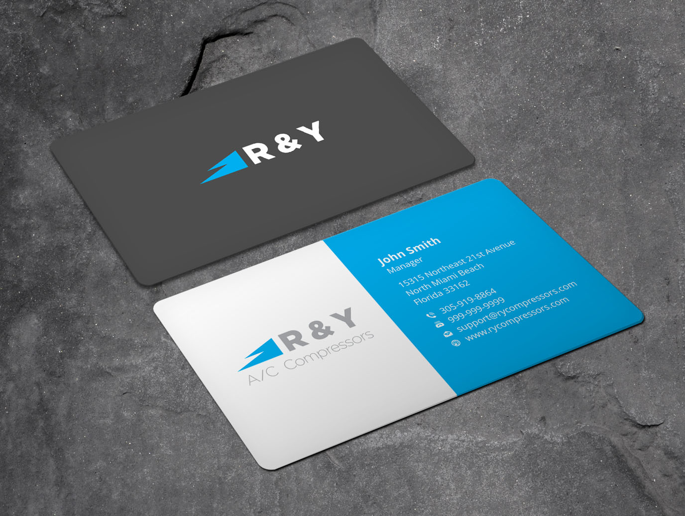 Business Card Design by Xpert for R & Y A/C Compressors  | Design #16284548