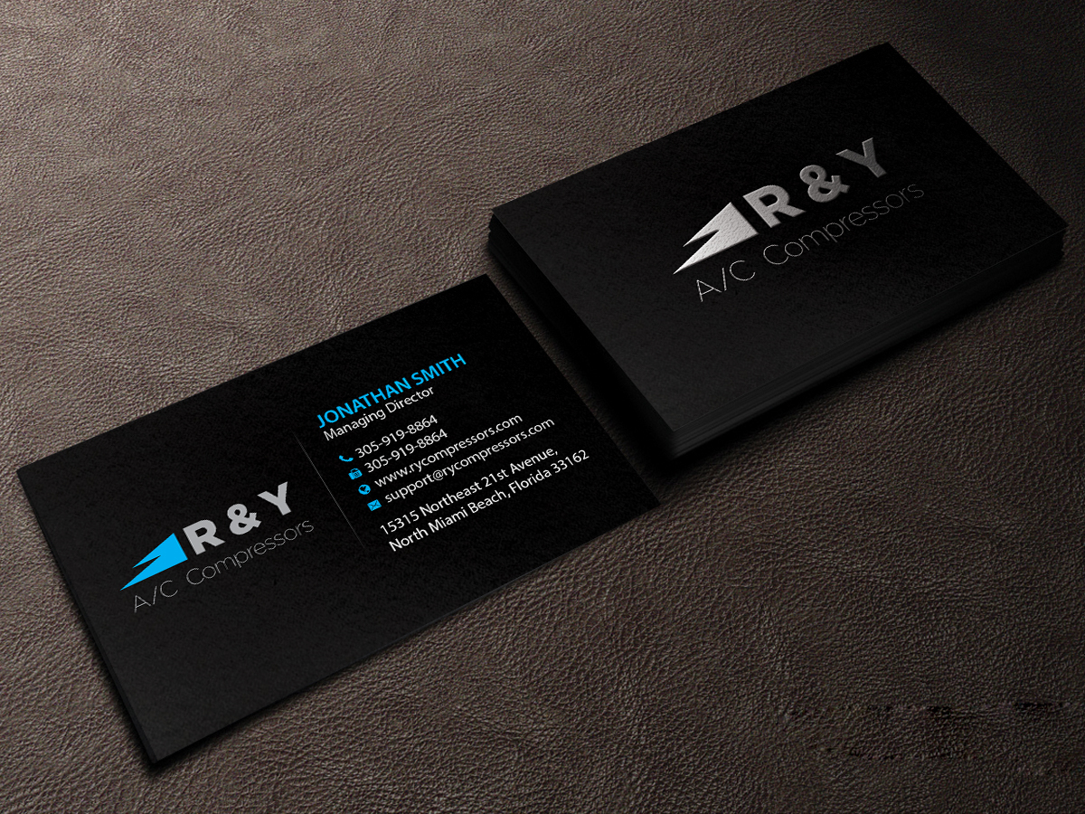 Business Card Design by Creations Box 2015 for R & Y A/C Compressors  | Design #16295862