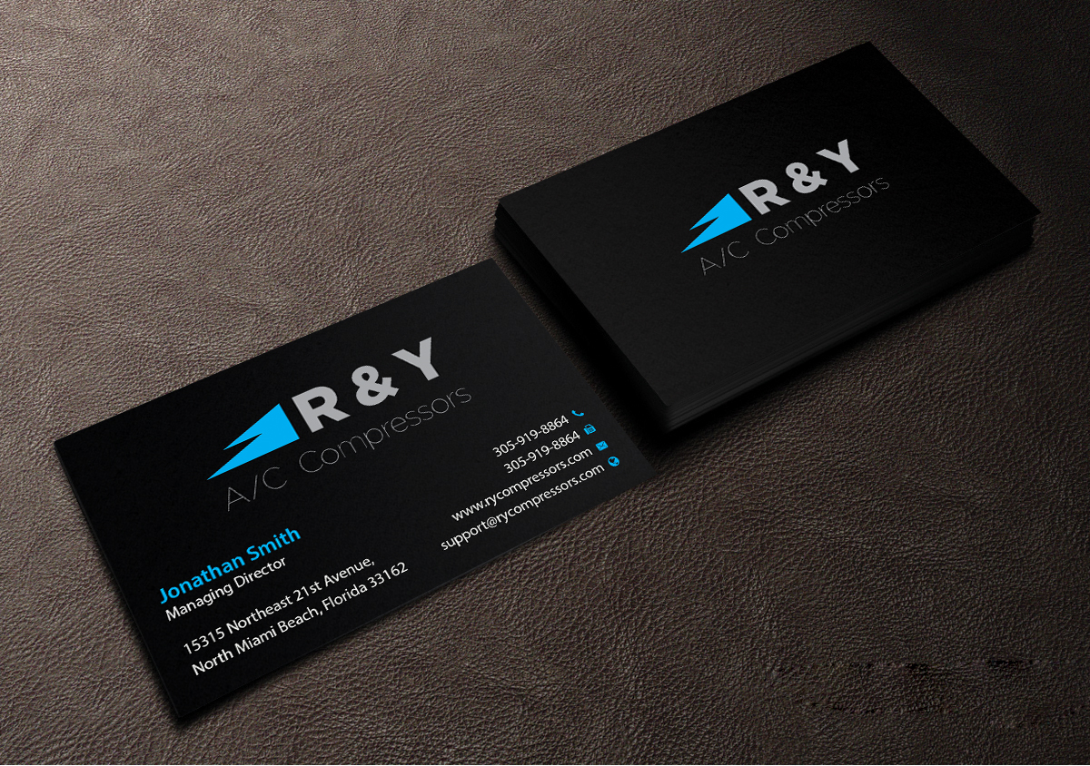 Business Card Design by Creations Box 2015 for R & Y A/C Compressors  | Design #16325633