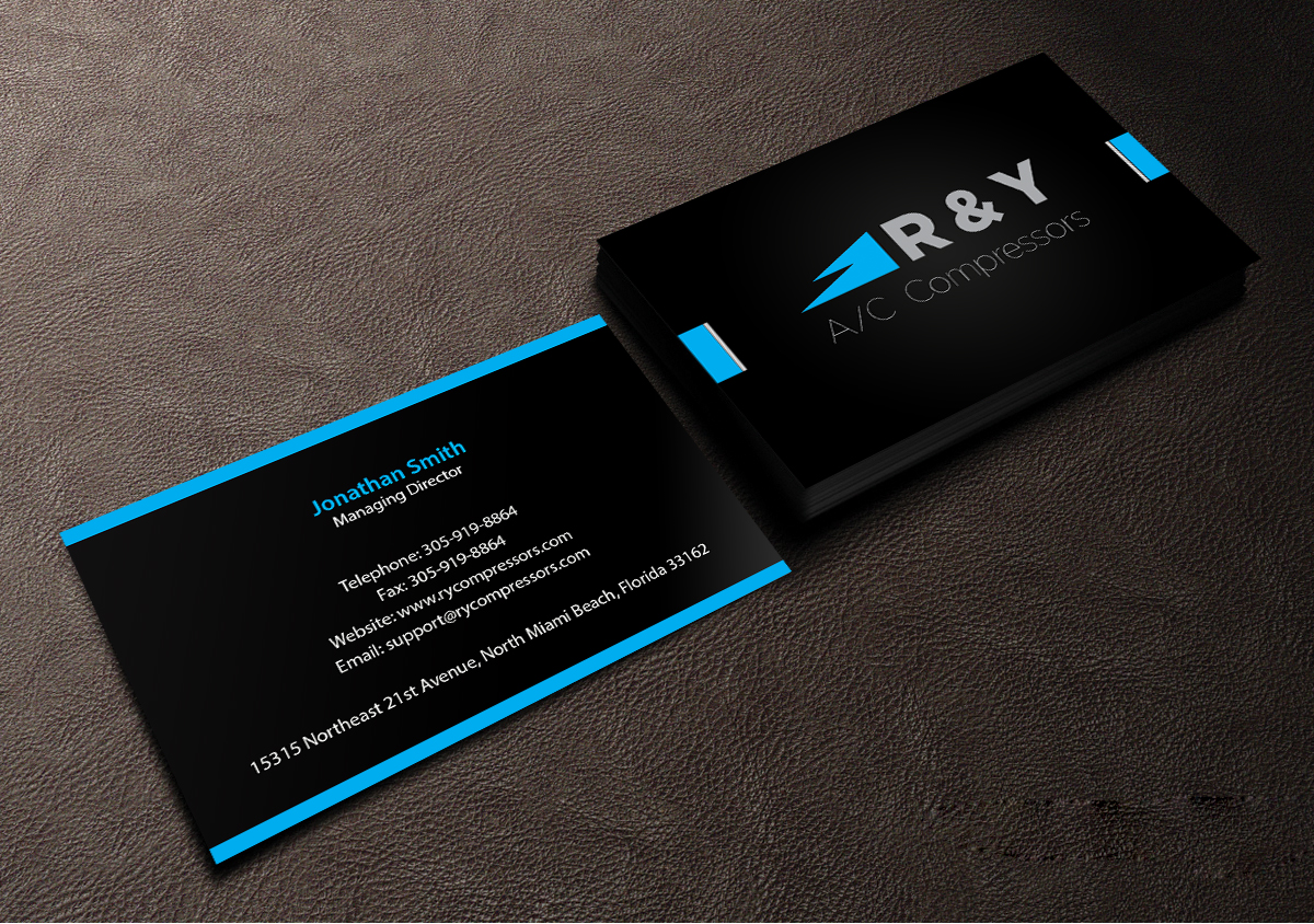 Business Card Design by Creations Box 2015 for R & Y A/C Compressors  | Design #16325636