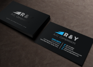 Business Card Design by Brand aid for R & Y A/C Compressors  | Design: #16289807