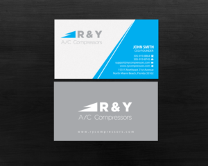 Diseño de Tarjeta de Presentación por Brand aid para R & Y A/C Compressors  | Diseño: #16289975