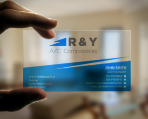 Diseño de Tarjeta de Presentación por Brand aid para R & Y A/C Compressors  | Diseño: #16289980