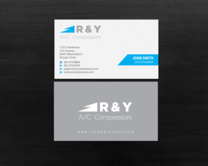 Diseño de Tarjeta de Presentación por Brand aid para R & Y A/C Compressors  | Diseño: #16289992