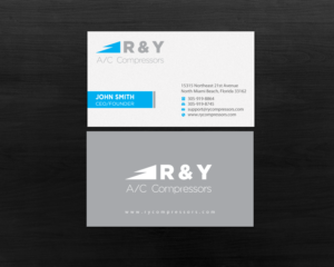 Diseño de Tarjeta de Presentación por Brand aid para R & Y A/C Compressors  | Diseño: #16289996