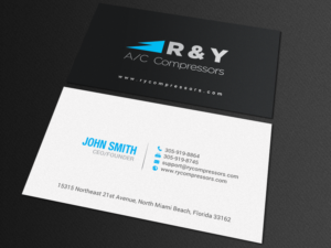 Business Card Design by chandrayaan.creative for R & Y A/C Compressors  | Design #16289373