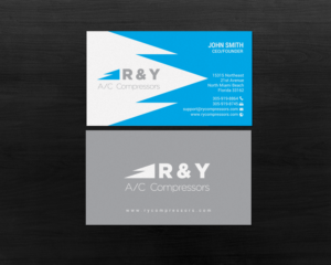 Visitenkarten-Design von chandrayaan.creative für R & Y A/C Compressors  | Design: #16289467