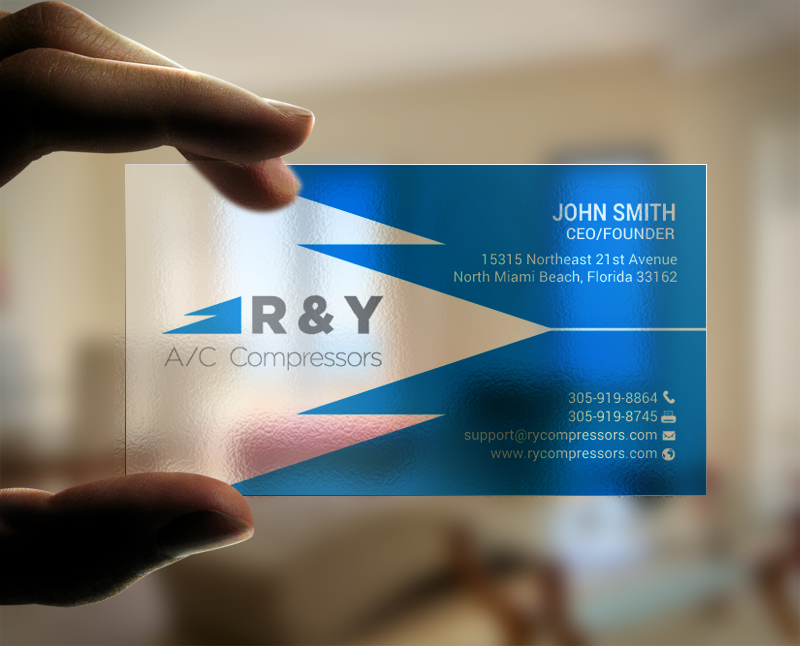 Design de Carte de Visite par chandrayaan.creative pour R & Y A/C Compressors  | Design #16289468