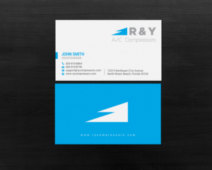 Visitenkarten-Design von chandrayaan.creative für R & Y A/C Compressors  | Design: #16289470