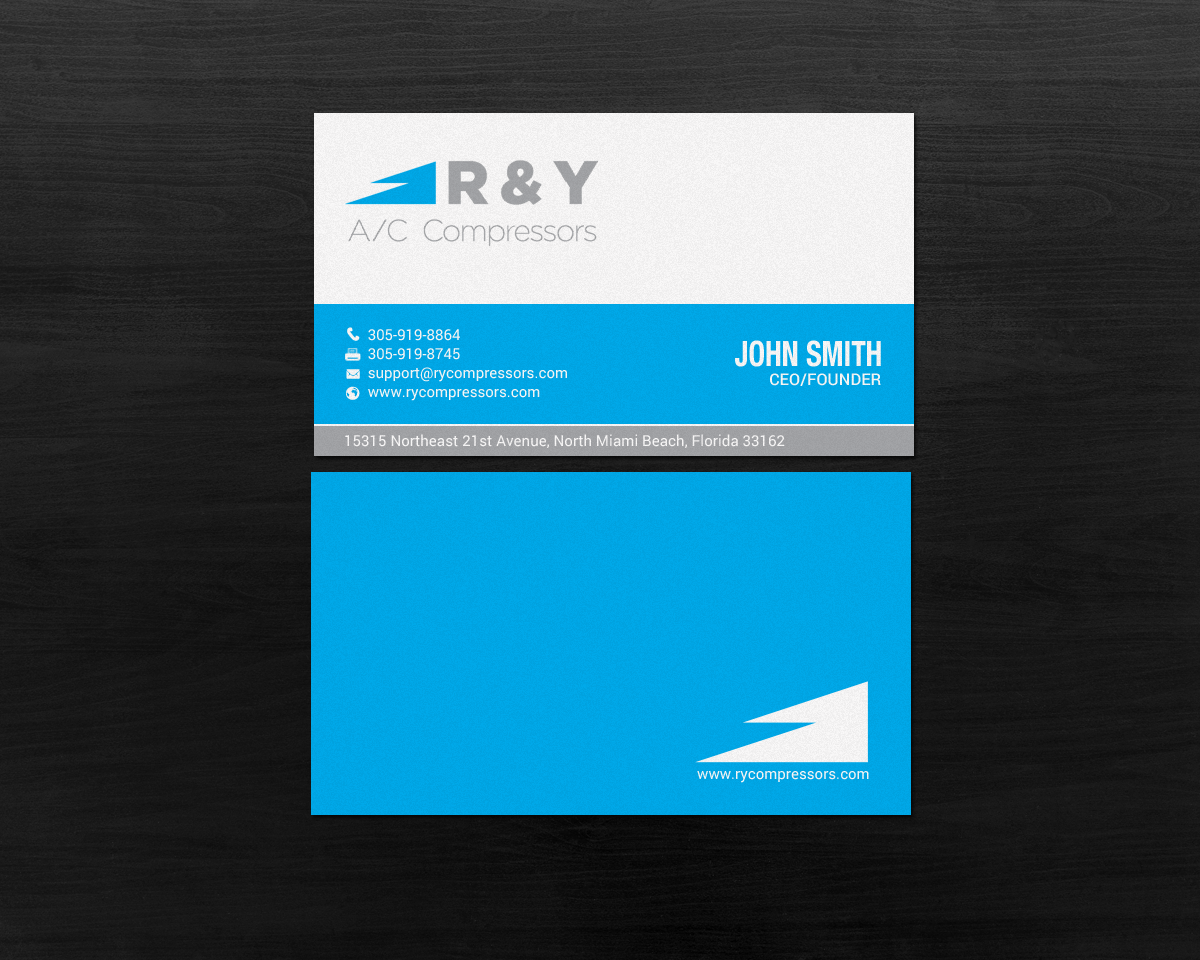 Design de Carte de Visite par chandrayaan.creative pour R & Y A/C Compressors  | Design #16289516