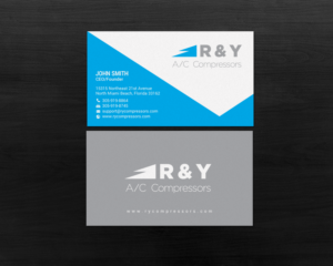 Visitenkarten-Design von chandrayaan.creative für R & Y A/C Compressors  | Design: #16289521