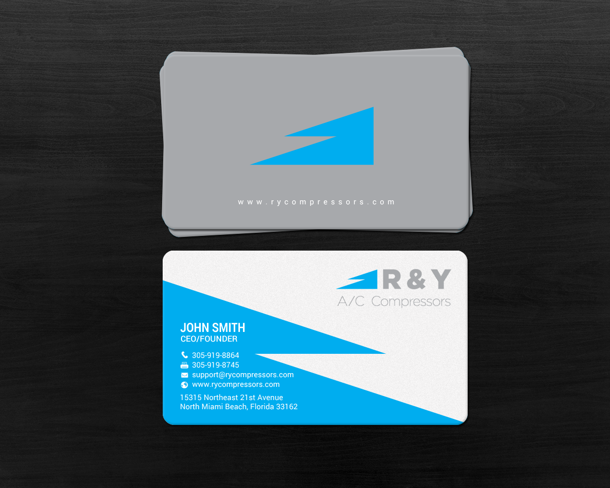 Design de Carte de Visite par chandrayaan.creative pour R & Y A/C Compressors  | Design #16289626