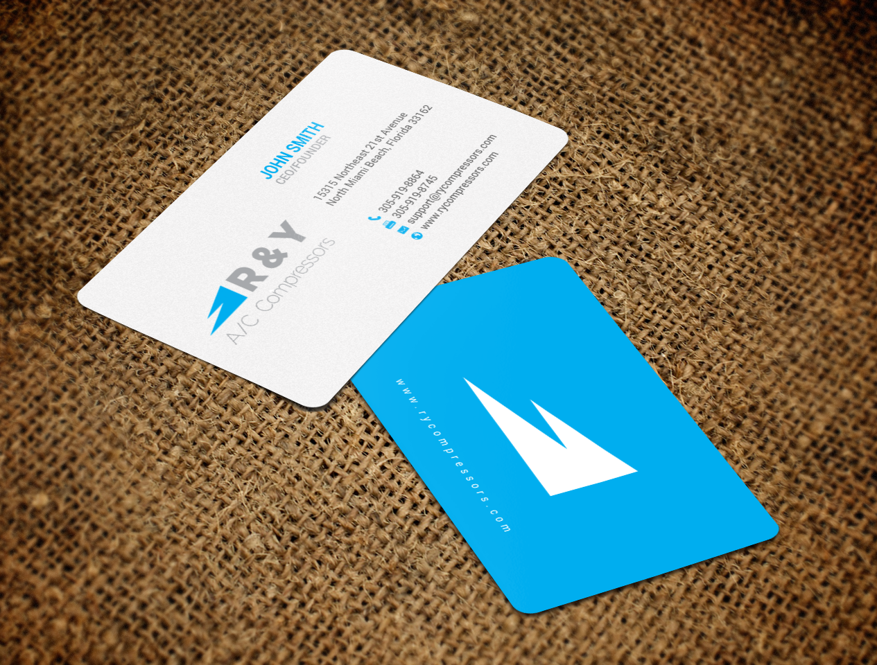 Design de Carte de Visite par chandrayaan.creative pour R & Y A/C Compressors  | Design #16289627