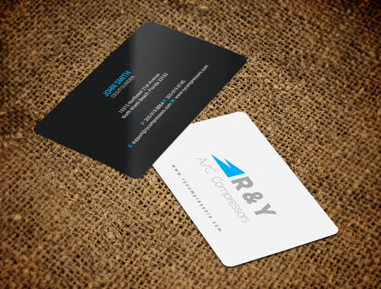 Design de Carte de Visite par chandrayaan.creative pour R & Y A/C Compressors  | Design #16290653