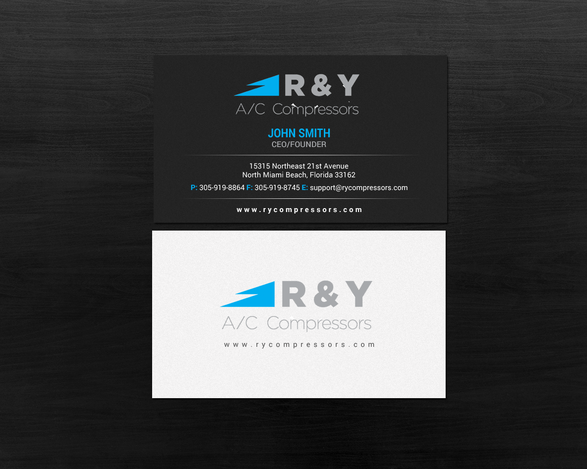 Design de Carte de Visite par chandrayaan.creative pour R & Y A/C Compressors  | Design #16292507