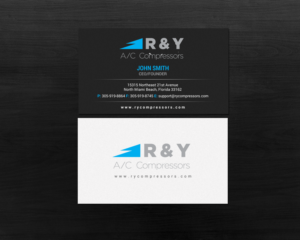 Design de Carte de Visite par chandrayaan.creative pour R & Y A/C Compressors  | Design : #16292507