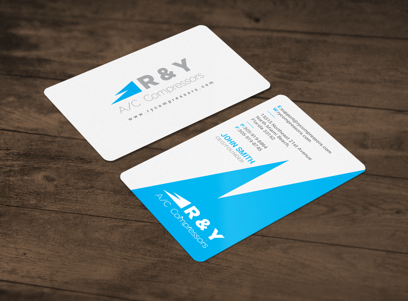 Design de Carte de Visite par chandrayaan.creative pour R & Y A/C Compressors  | Design #16292588