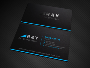Business Card Design by Graphic Flame for R & Y A/C Compressors  | Design: #16291500